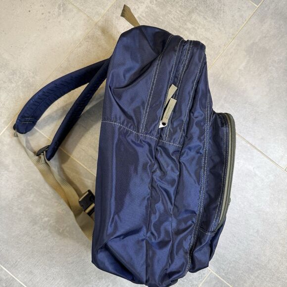 L.L. Bean Deluxe Book Pack Backpack Navy 37L 103372 Camp Ozark Logo - Picture 6 of 14